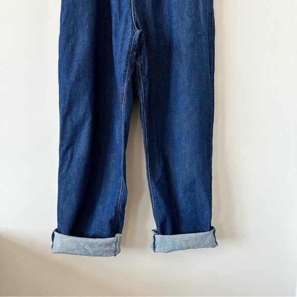 Nwot-zara-high Rise PaperBag Slouchy Pleated Rolled Hem Jeans (Size:6US) - Picture 7 of 10